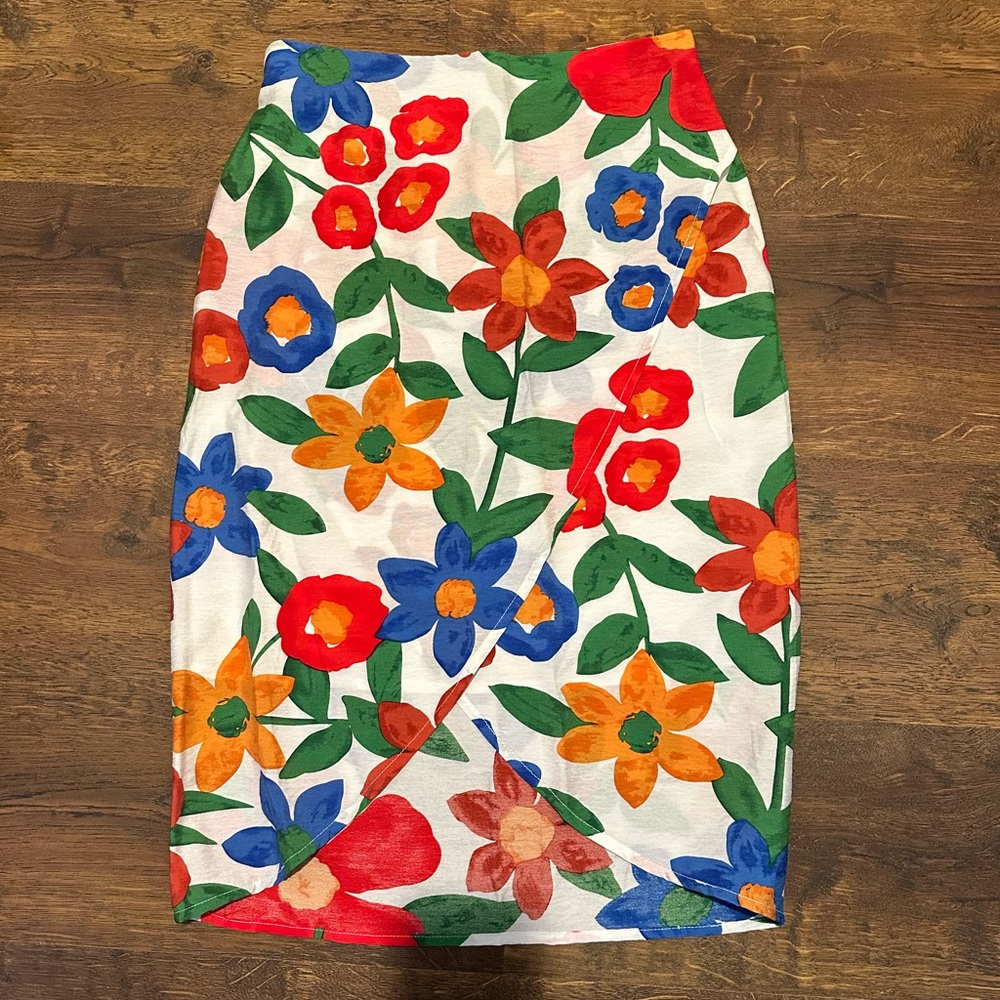 Midi flower skirt
